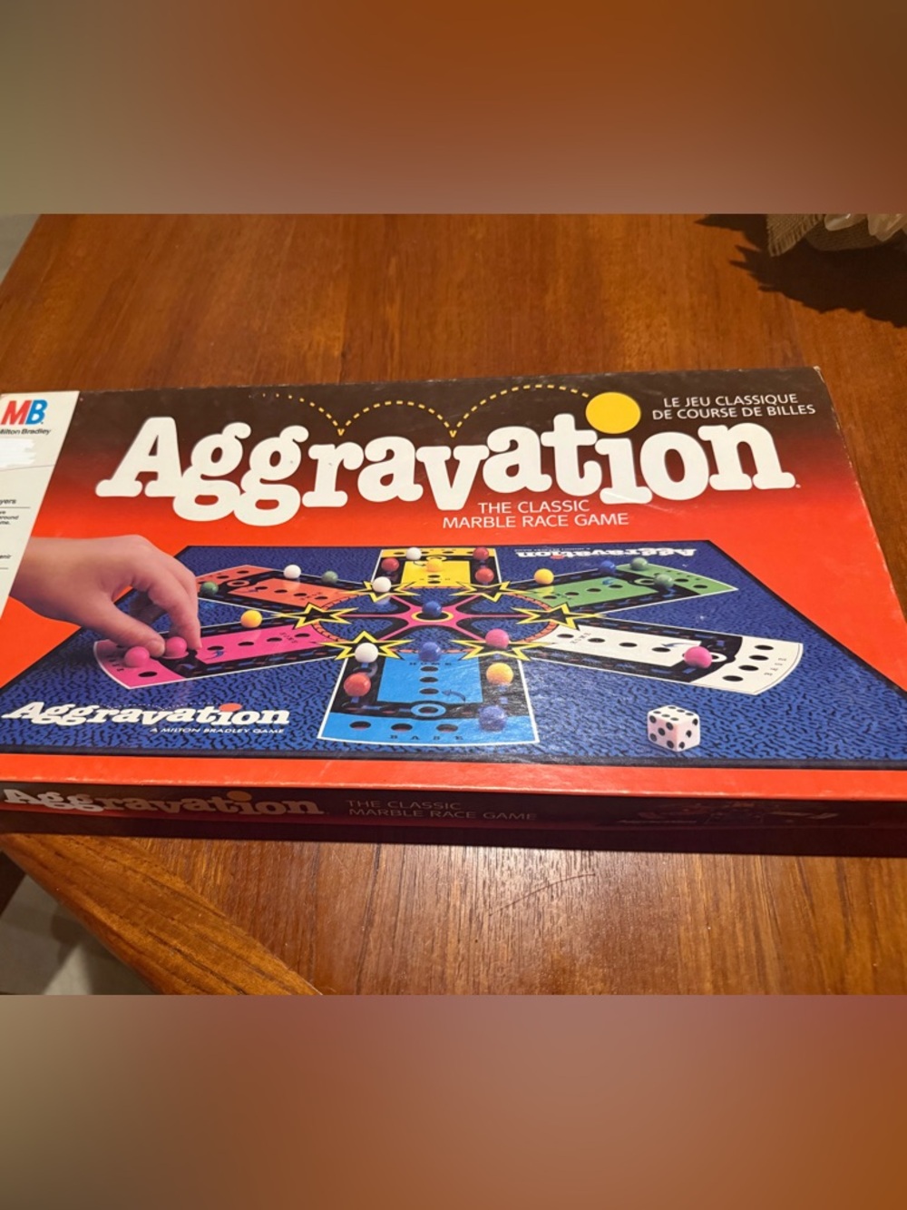 Aggravation Classic Marble Race Game - Red & Multicolor